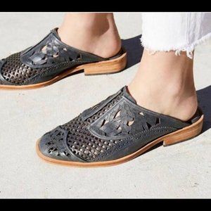 Free People Paramount Leather Laser Cut Mules